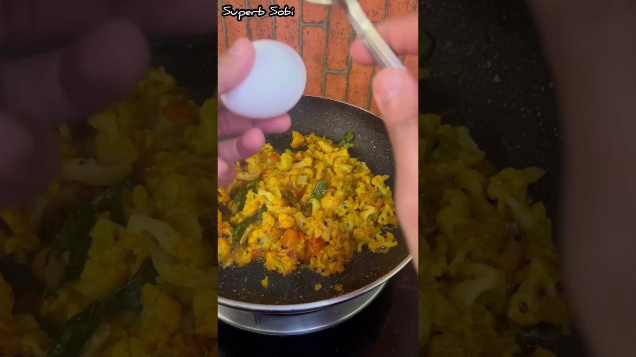 cauliflower egg poriyal|cauliflower egg varuval|cauliflower egg fry|cauliflowermuttaiporiyal