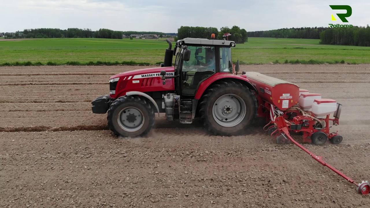 Roltoma Massey Ferguson 7615+siewnik Gaspardo MTE,sianie kukurydzy podlaskie