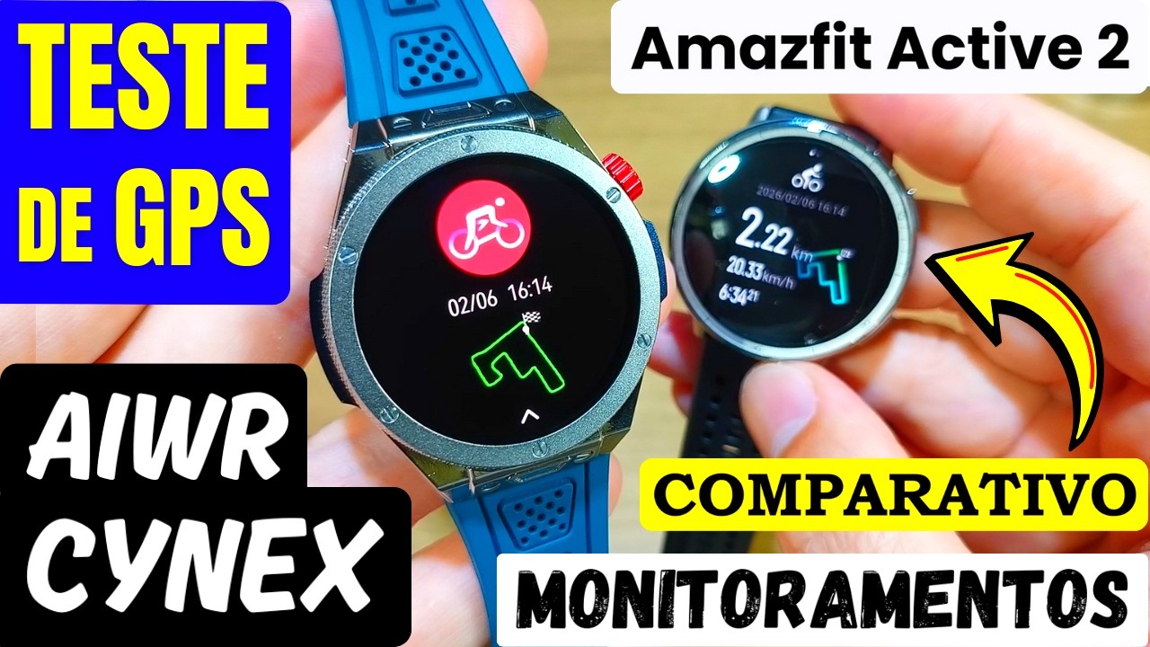 PRÉVIA DO SMARTWATCH AIWR CYNEX: TESTEI GPS E MONITORAMENTOS! VALE A PENA? (VÍDEO SEM EDIÇÃO)