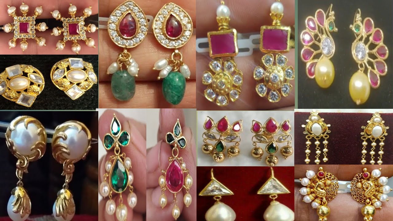 Latest top60+gold Earrings models/daily wear&party wear Earrings designs/Light weight Earrings 