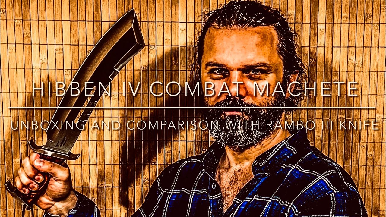 Rambo Hibben IV Combat Machete Big John GH5008 United Cutlery Unboxing and Comparison