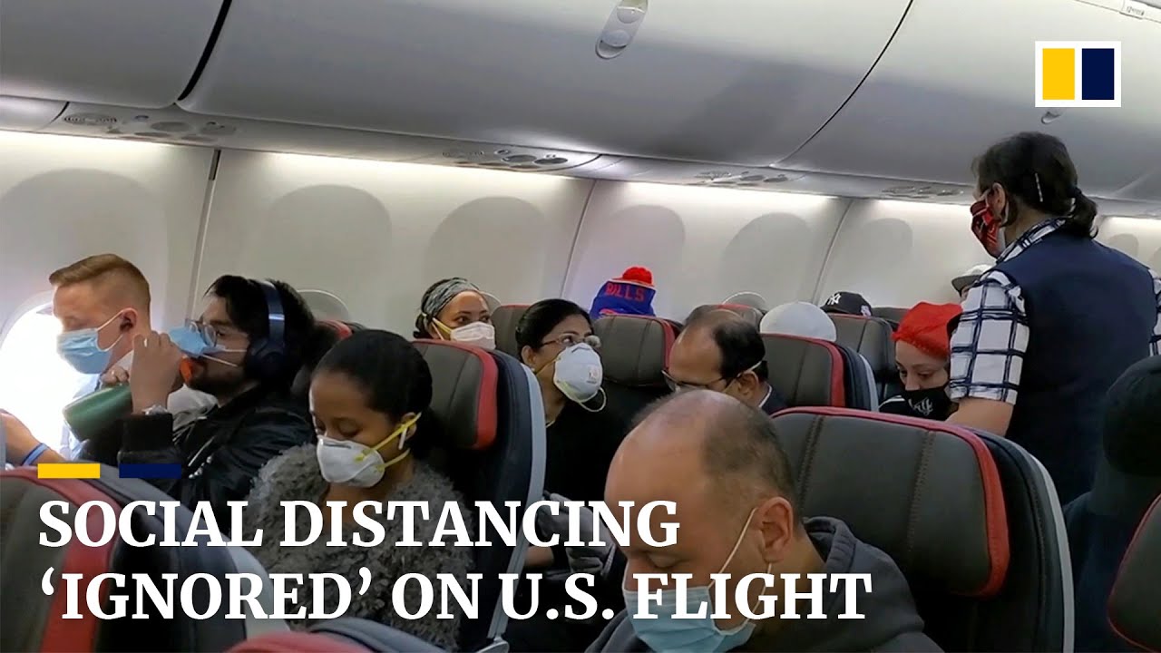 Coronavirus: US domestic flight reportedly ignores social-distancing rules