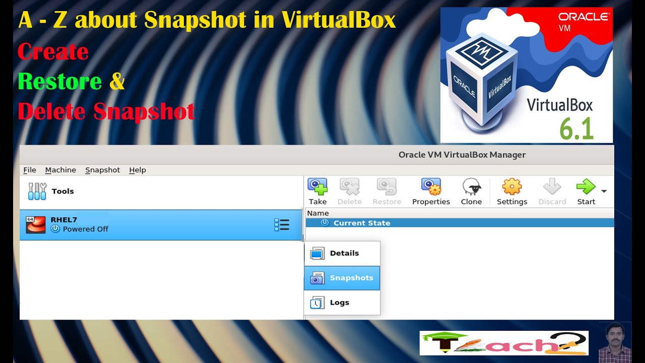 A -Z  About snapshot in VirtualBox