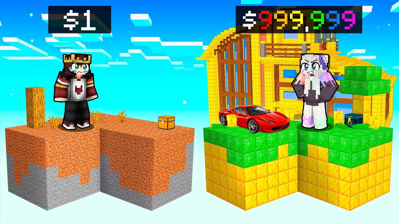 1000$ ZENGİN KULE VS 1$ FAKİR KULE - Minecraft