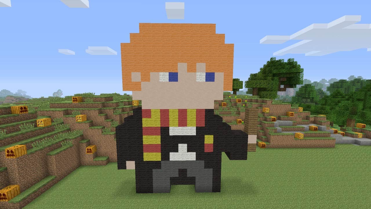Minecraft Pixel Art - Ron Weasley From Harry Potter
