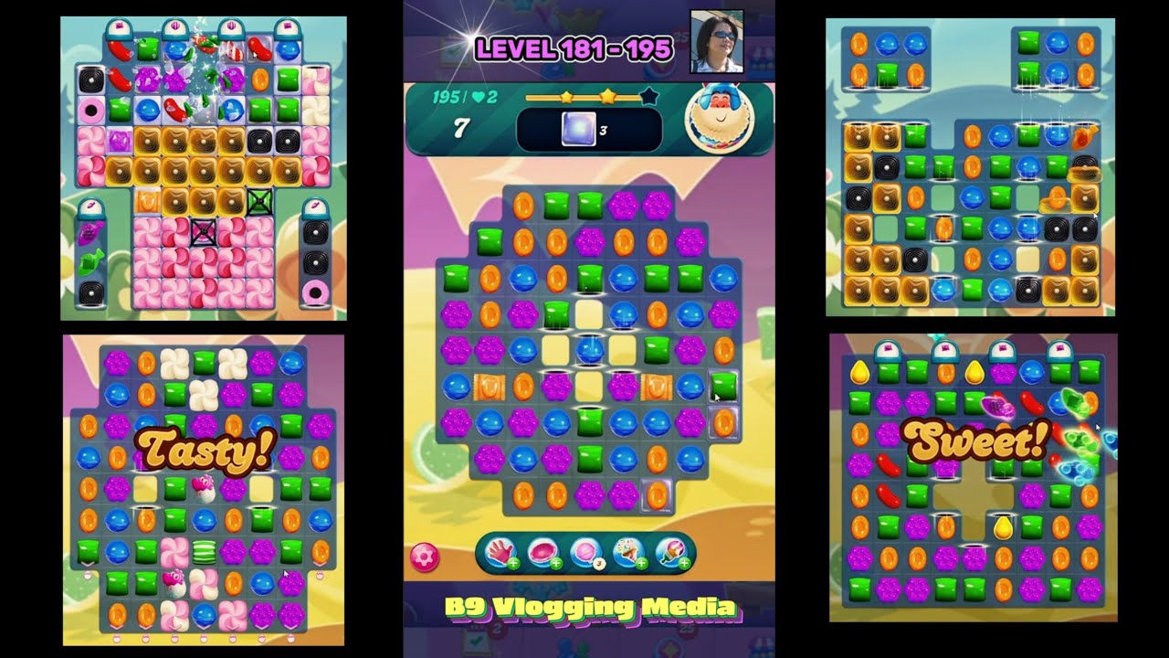 B9 VLOGGING MEDIA IS LIVE:  CANDY CRUSH SAGA LEVEL 181 - 195. #WH-UPDATE 01/12/2026. 4K