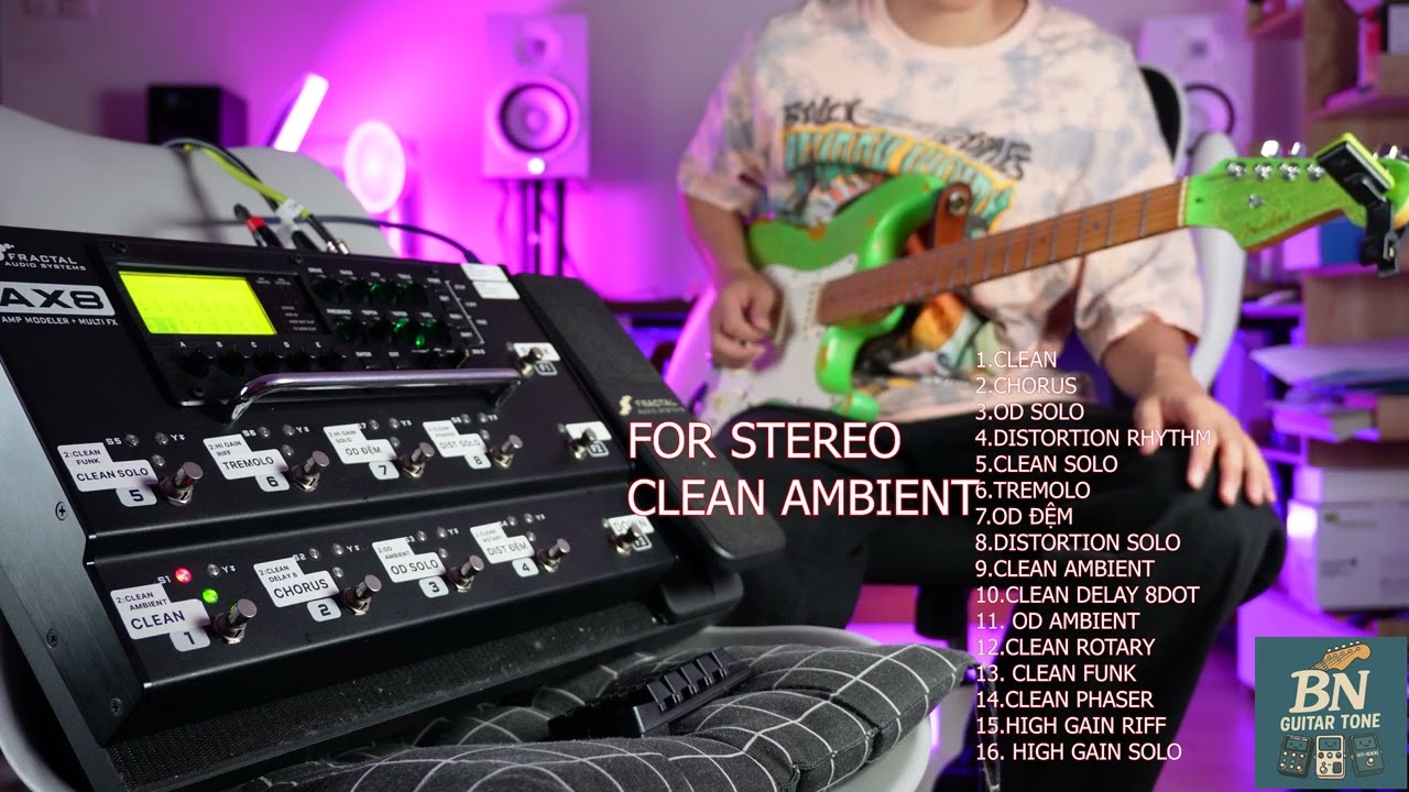 Demo bộ tiếng STRATOCASTER Fractal AX8