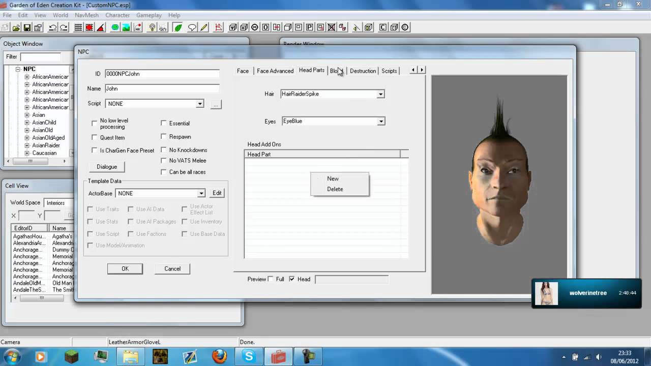 Fallout 3/NV G.E.C.K - How To Make An NPC w/ Basic Dialogue