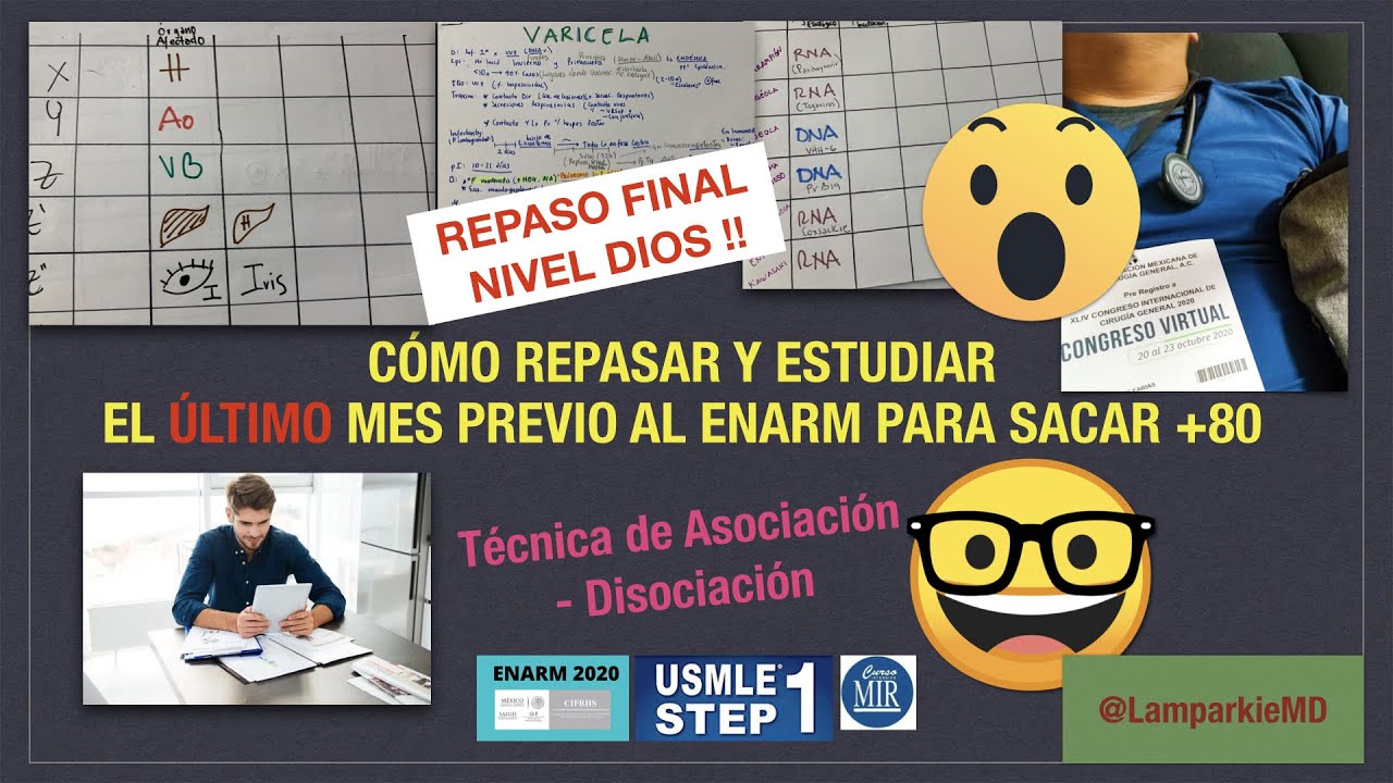 😱 Cómo repasar y estudiar el ÚLTIMO mes previo al ENARM para sacar +80 - #HowTo