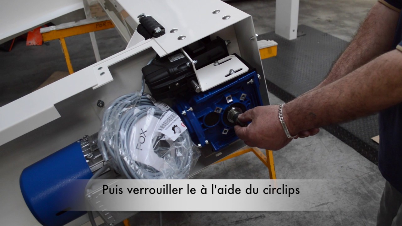 Installation du motoréducteur MAVIFLEX