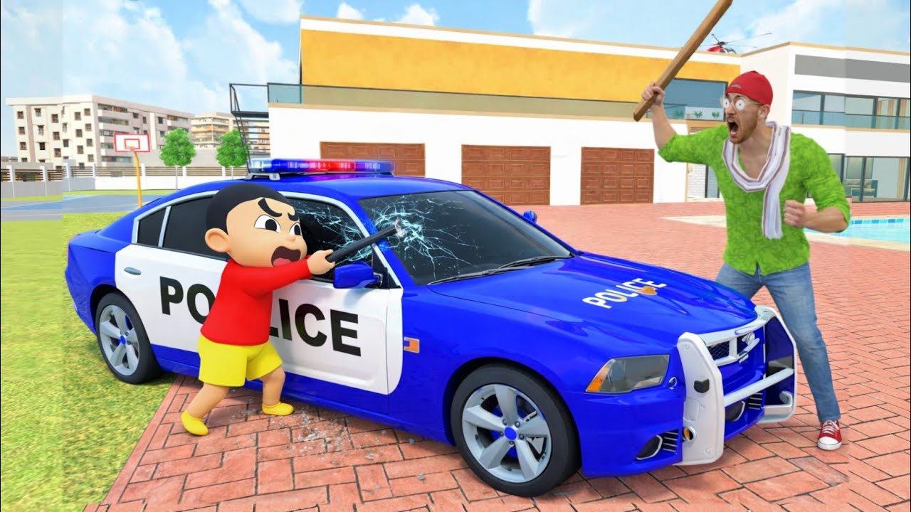 SHIN-CHAN NE 🚨 POLICE KAR CHORI KAR DI 💥 INDIAN THEFT AUTO SHIN-CHAN 😱 CAR CHORI OMG