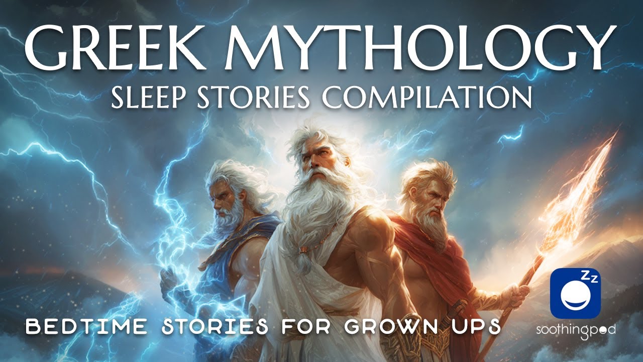 Bedtime Sleep Stories |💙 5 hrs GREEK MYTHOLOGY Stories Compilation | Olympian Gods Stories for Sleep