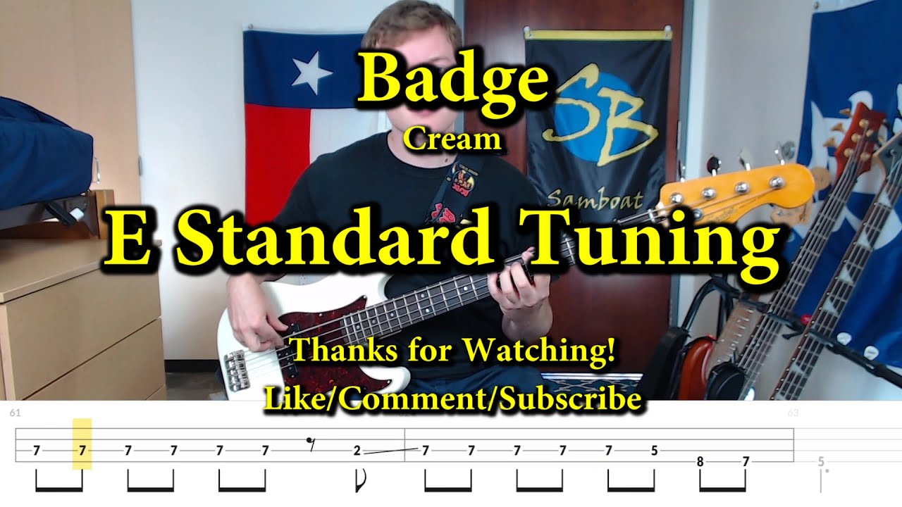 Badge - Cream (Bass Cover with Tabs)
