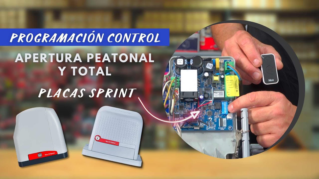 Programación control Nice en Placa Sprint F y Sprint S - Ferrecent