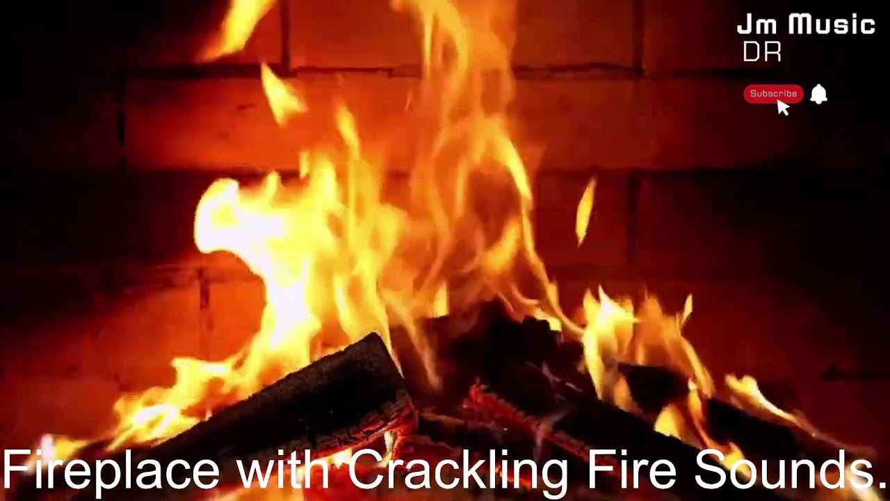 Fireplace with Crackling Fire Sounds.