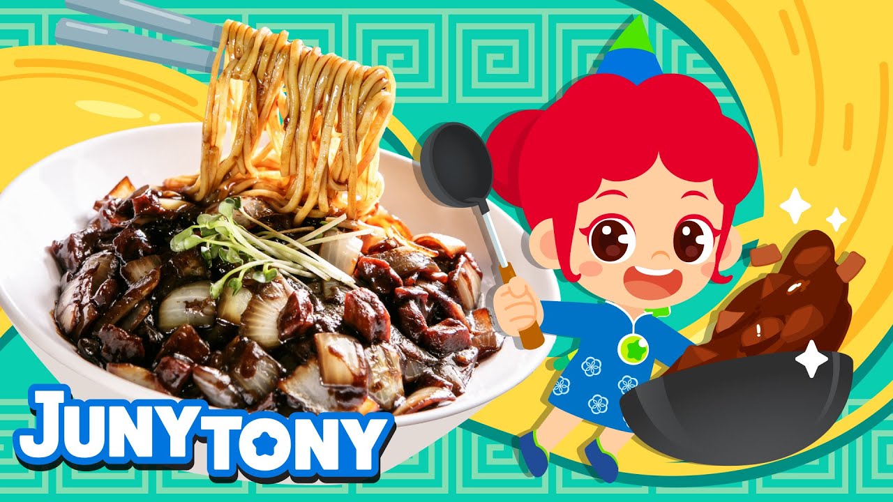 🍜 Jajangmyeon | Slurp, Slurp~ Sweet, Savory Jajangmyeon!🥢 | Food Song | Kids Songs | JunyTony