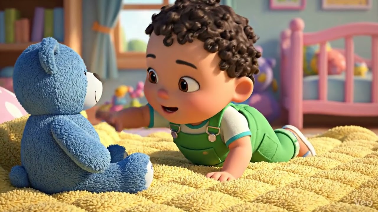 Cartoon baby #Cute animated children’s cartoon scene showing twinkling stars, smiling moon, colorful