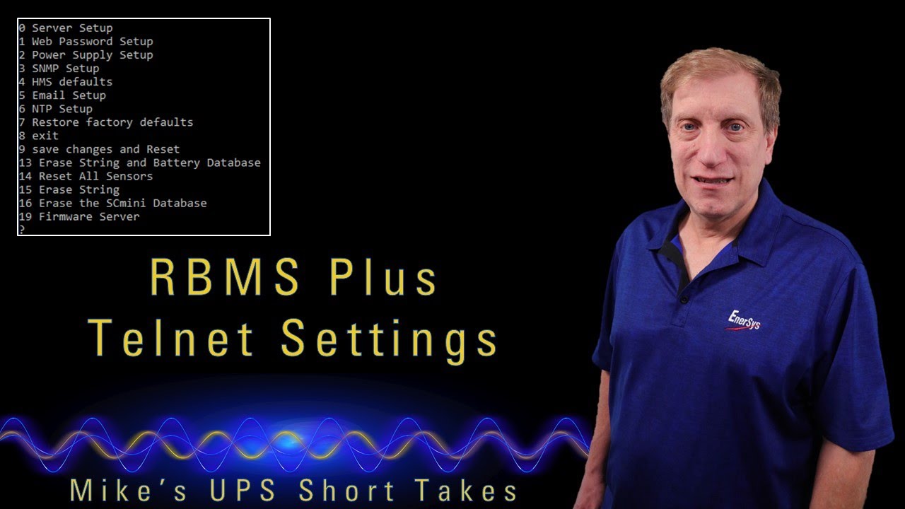 Alpha© RBMS Plus Telnet Settings