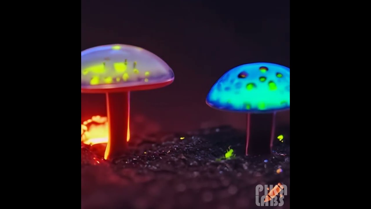 ✨ Enchanted Forest: Chrome Metal Mushroom Fireflies and Luminous Resin/Lava Mushrooms 🍄🔥✨