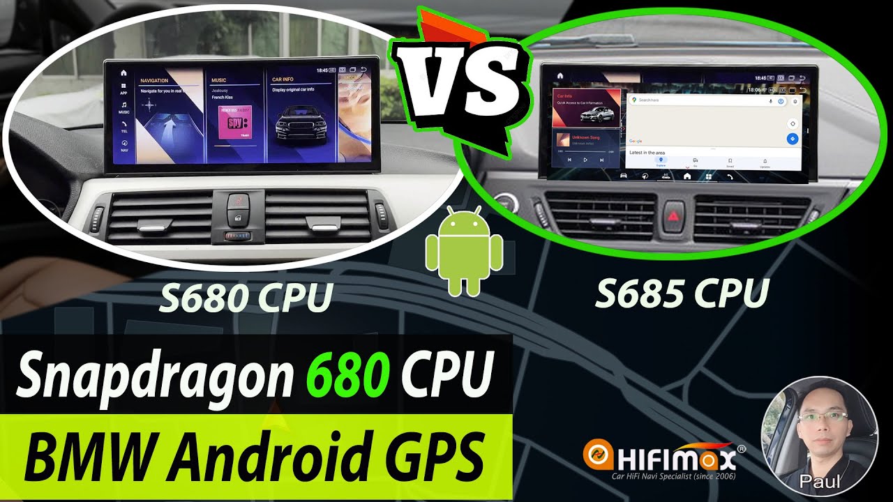 2025 New BMW Android screen Snapdragon 680 CPU | S685 VS S680 Chipset BMW Android GPS Comparison!