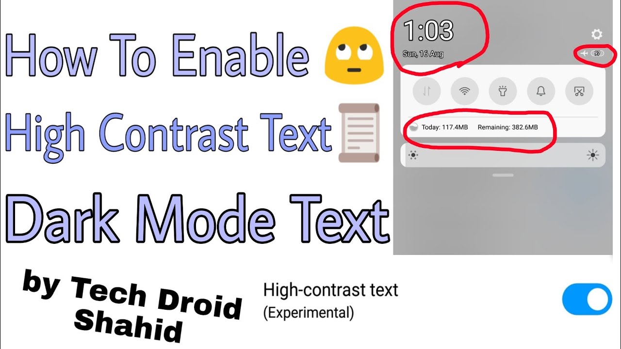 How To Enable HIGH-CONTRAST TEXT | All Xiaomi Phone | By Tech Droid Shahid