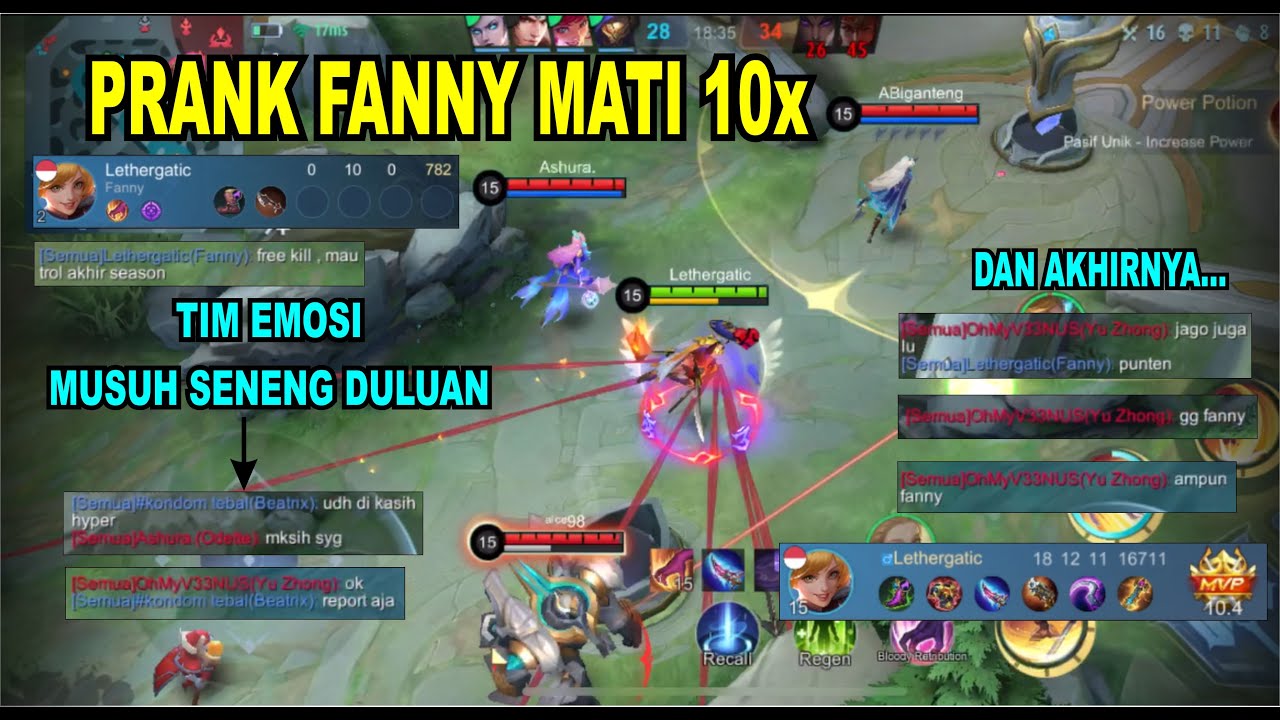PRANK FANNY MATI 10x || SAMPAI TIM EMOSI DAN MUSUH SENENG DULUAN
