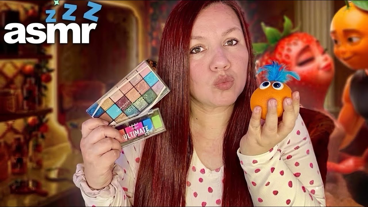 ASMR Espa&ntilde;ol Maquillaje GLAMOROSO para FRUTI NOVELAS Roleplay 🍓🍊🍌
