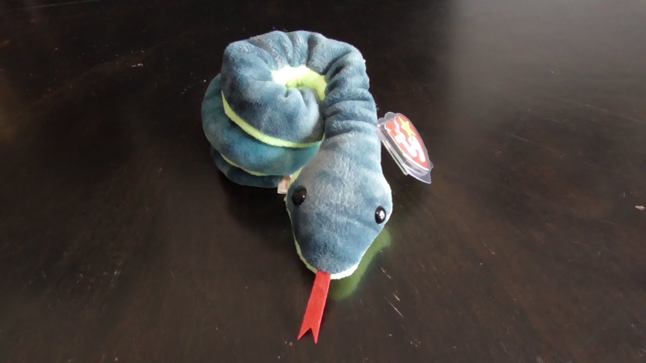 TY BEANIE BABIES 1997 HISSY THE SNAKE PLUSH REVIEW