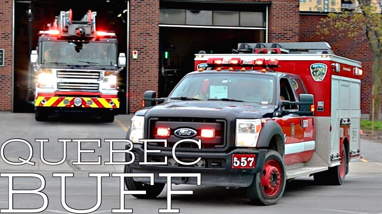 *FULL HOUSE* Montreal Fire Department (SIM) Station 57 dumping the house for a fire in Pierrefonds
