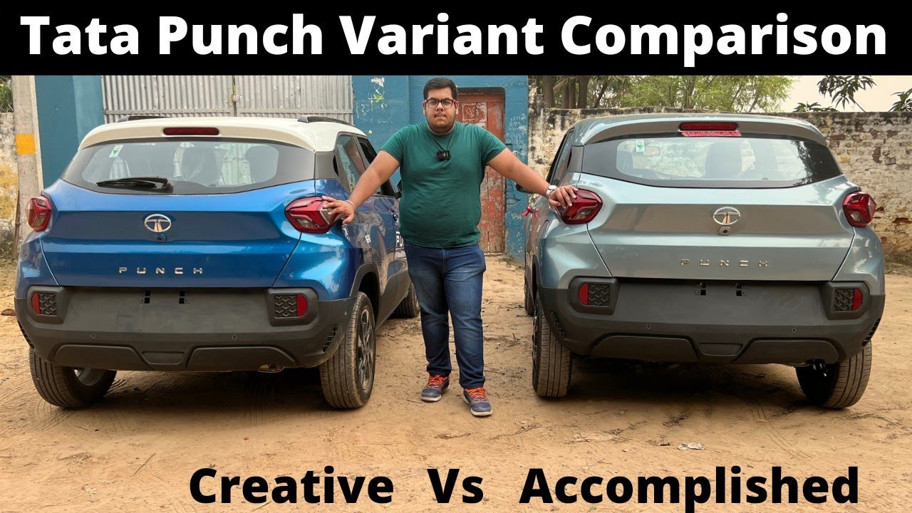 Tata Punch Real Life Comparison | Accomplished vs Creative | Which one is better? | Best Buy Variant