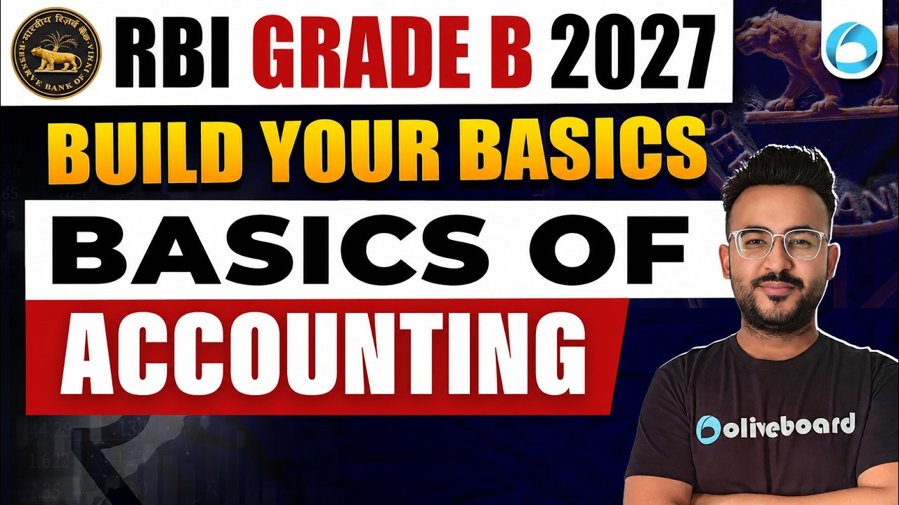 Basics of Accounting | RBI Grade B 2026 | Build Your Basics | Finance for RBI Grade B