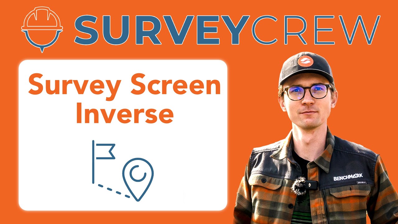 Как выполнить обратную геодезическую задачу (экран съемки) | Bench Mark и Survey Crew