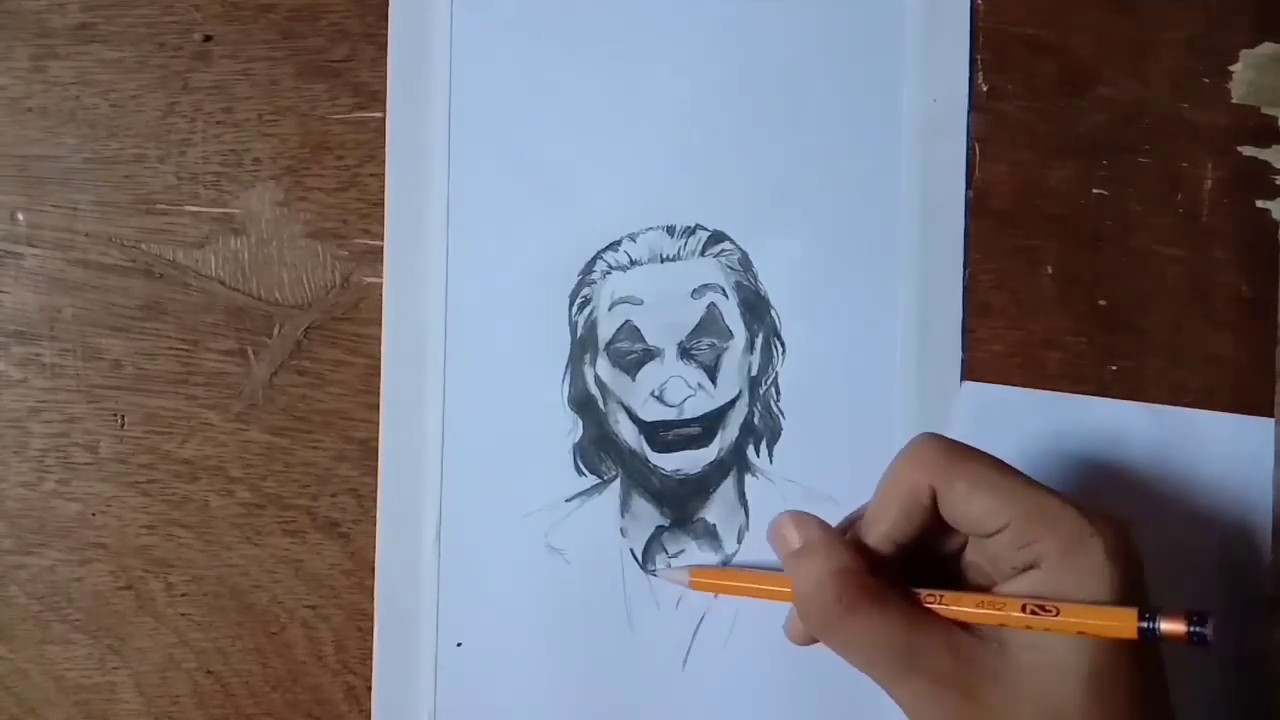 How to Draw JOKER - Joaquin Phoenix • Easy Sketch for Beginners || SIMPLY SKETCH