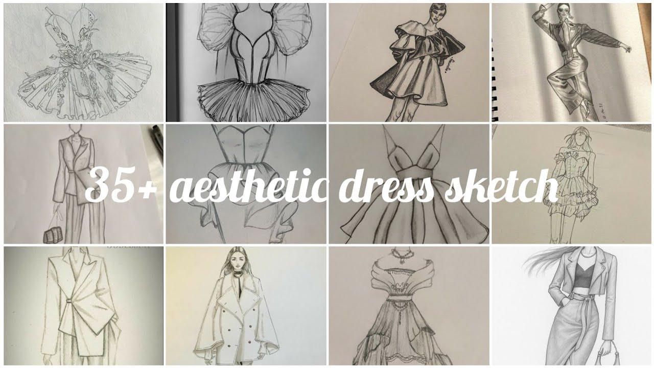 35+Dreamy Dress Sketch Ideas to InspireYour Creativity #aesthetic 