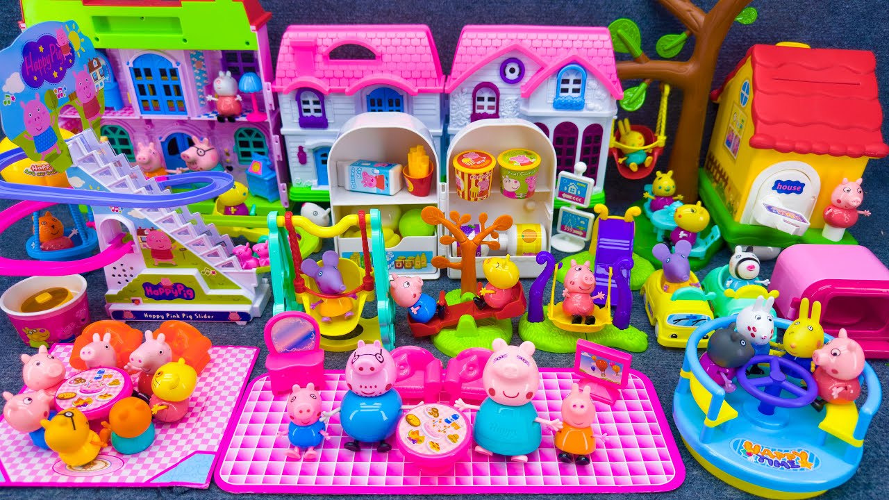 20 Minutes Satisfying Unboxing Peppa Pig Family House & Slide Toys, Peppa Pig Toys Collection Review