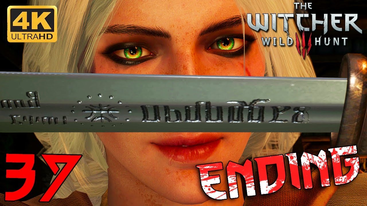 THE WITCHER 3 - Part 37 ENDING: Something Ends, Something Begins (Death March) [4K, 60fps]