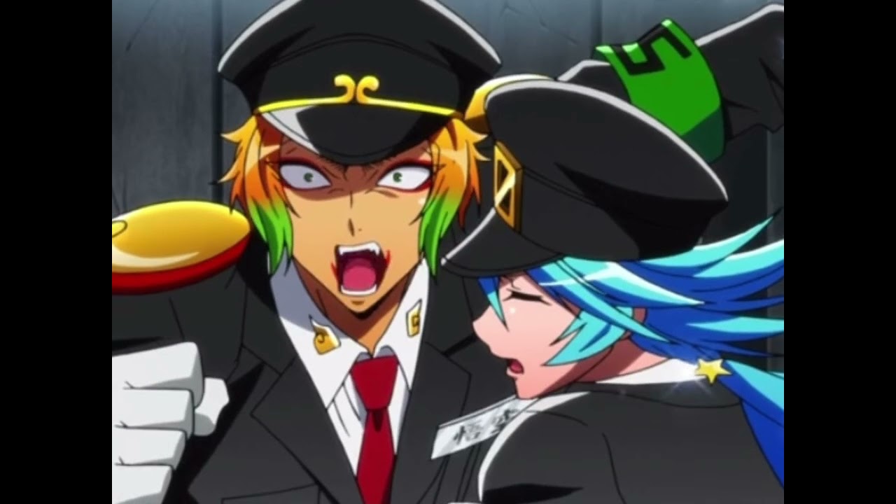 Funny moments//Nanbaka//Episode10,A melancholy day for the dog,monkey and parrot