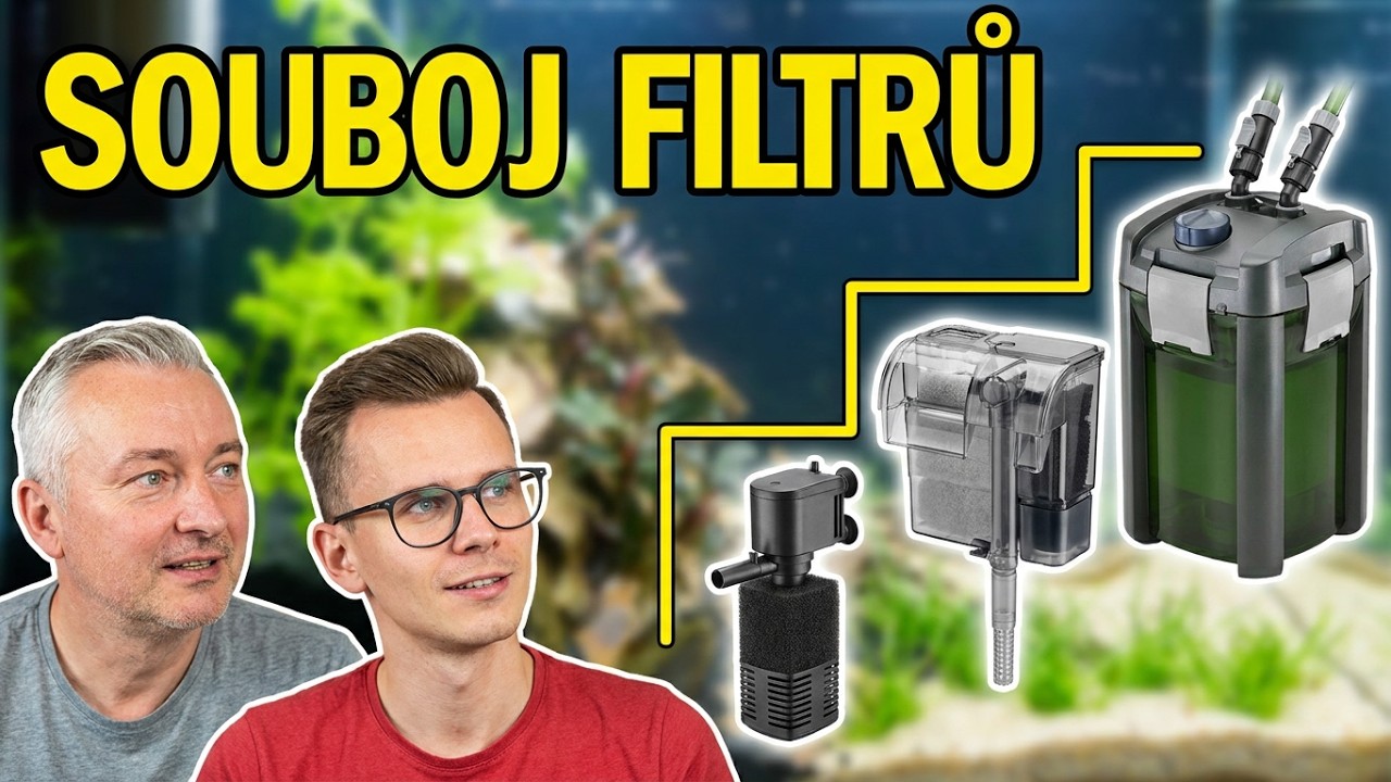 Akvarijní filtry - vnitřní, závěsný, externí