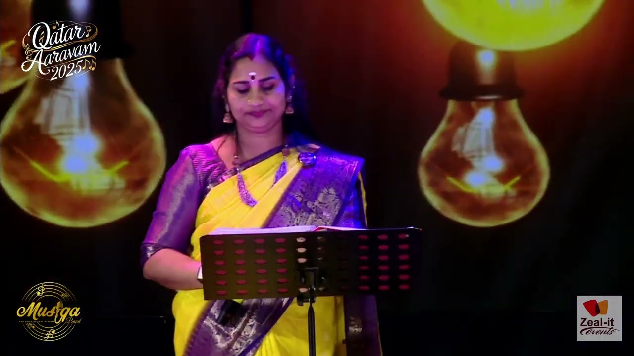 Oru Sanam Tamil song live by Mallika Shaji |Musiqa Band |Zeal It Events |Qatar