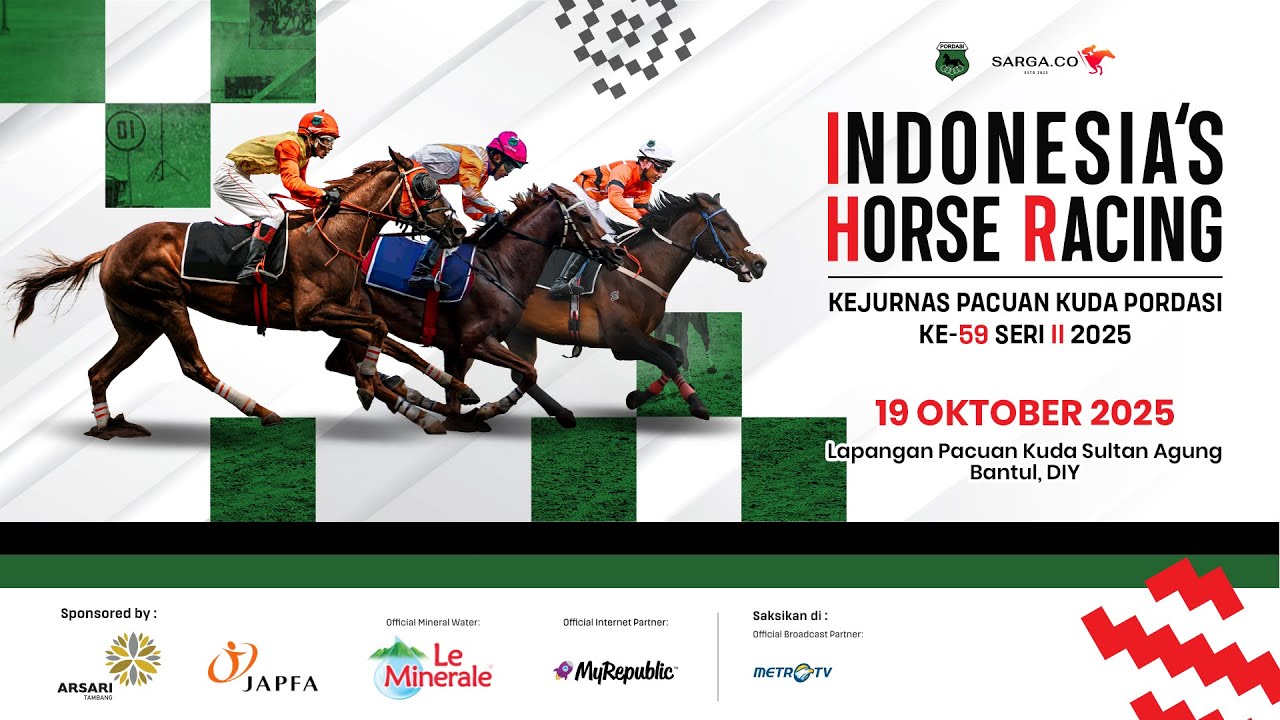 INDONESIA'S HORSE RACING : KEJURNAS PACUAN KUDA PORDASI KE-59 SERI II 2025