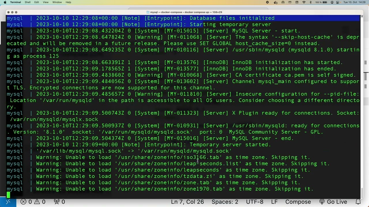 Как создать сервер MySQL с помощью Docker Compose