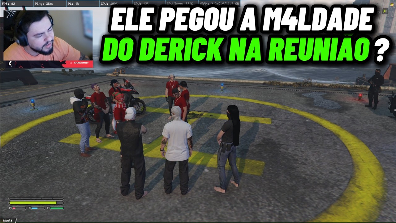 REAÇÃO DO KRAWK E DOS MEMBROS COM A PROPOSTA DO DERICK NA REUNIÃO COM OS POLICIAIS