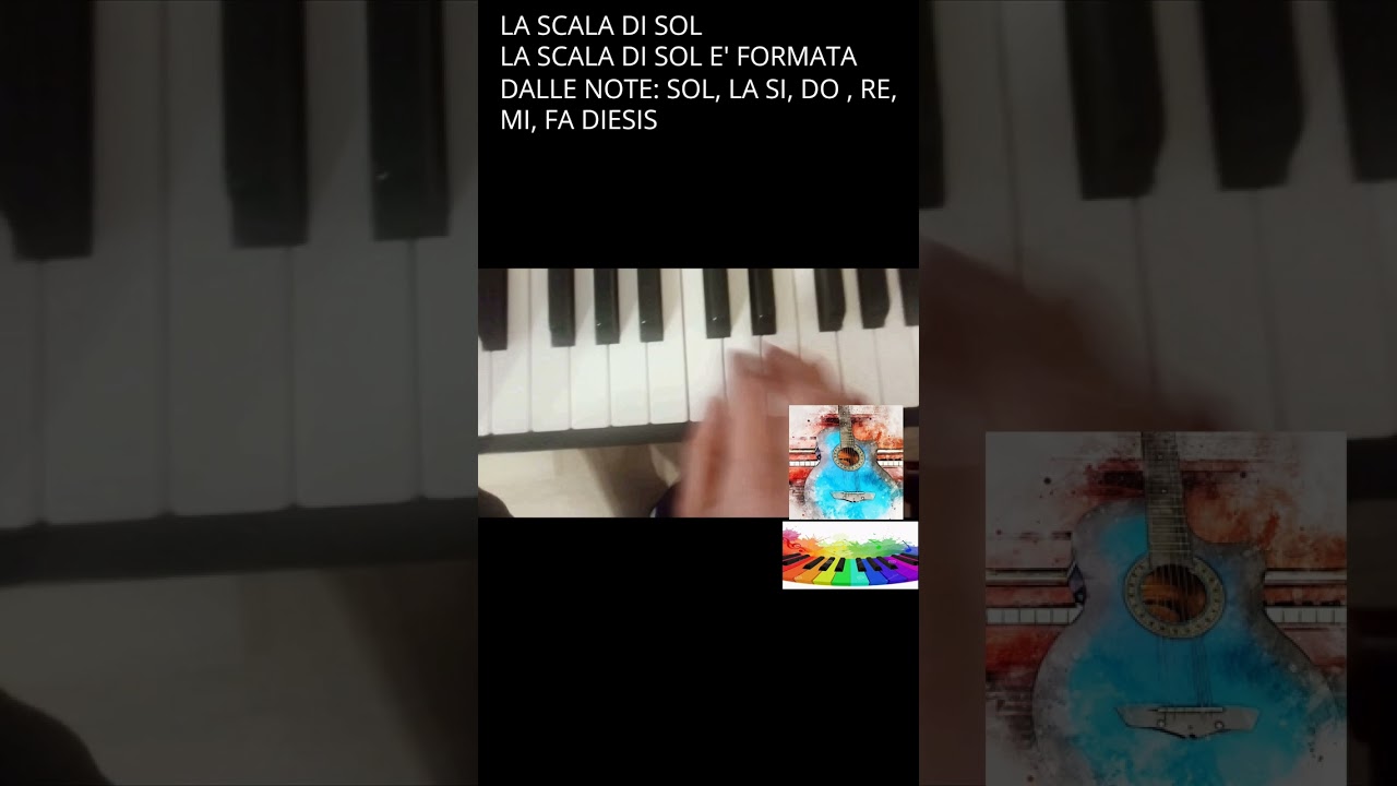 La scala di Sol Maggiore (pianoforte) #shorts