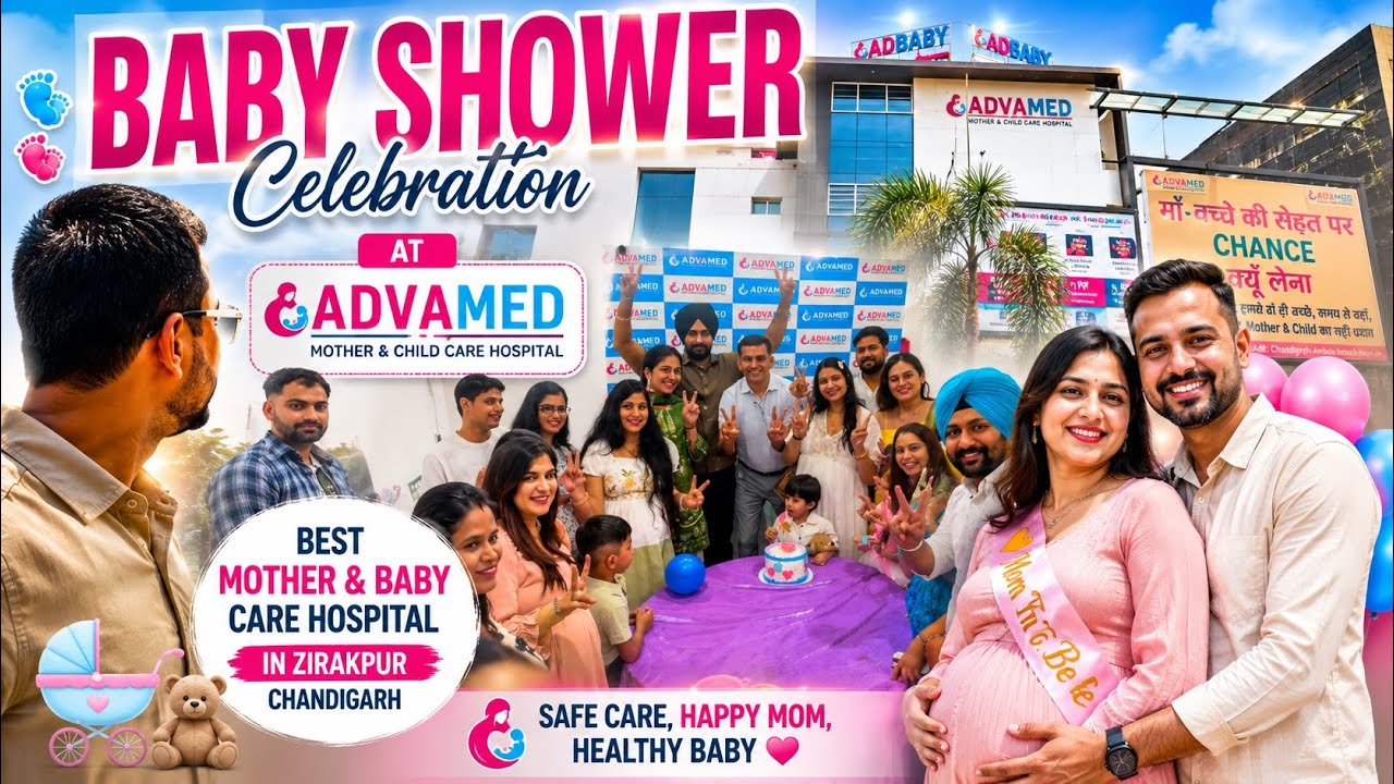 Baby shower Celebration At ADVAMED | Best Mother And Baby Care Hospital In Zirakpur Chandigarh |
