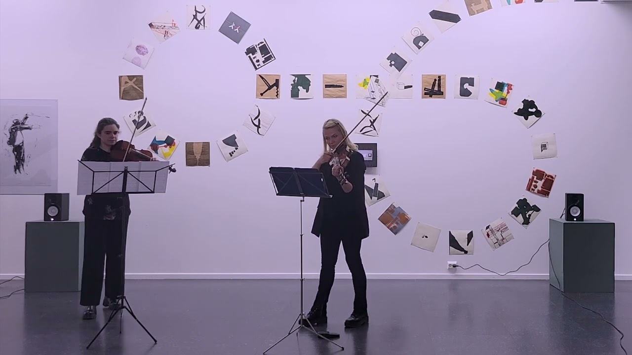 Violins, piano, electronics: Ambient soundscape with improvised parts