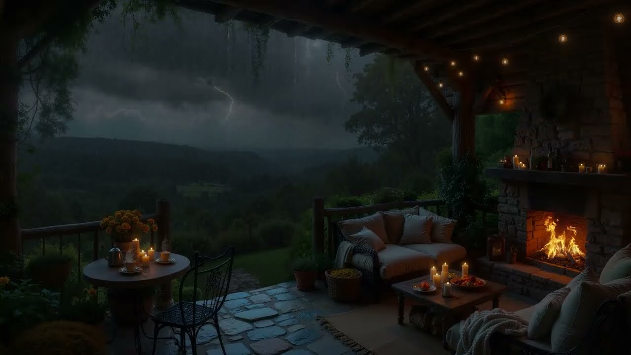 Peaceful Rainfall from the Balcony 🌧️ Calming Sounds for Restful Sleep & Comfort