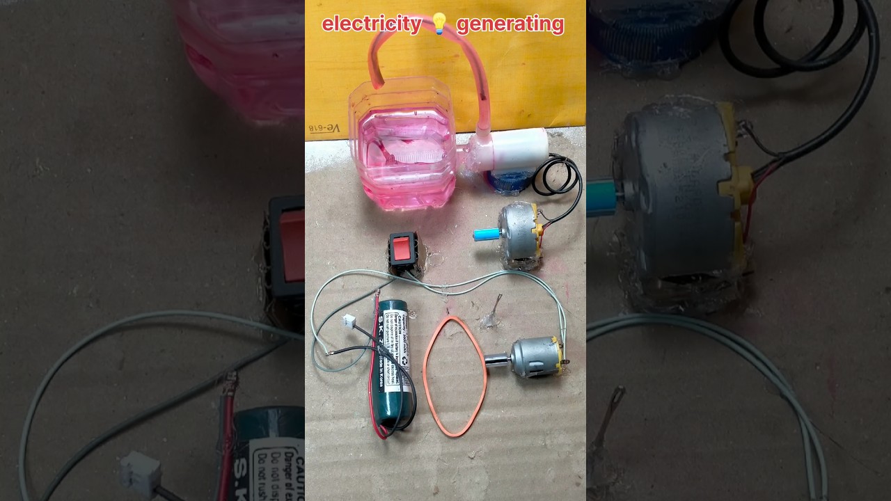 electricity 💡 generating dc motor useing dc water pump 