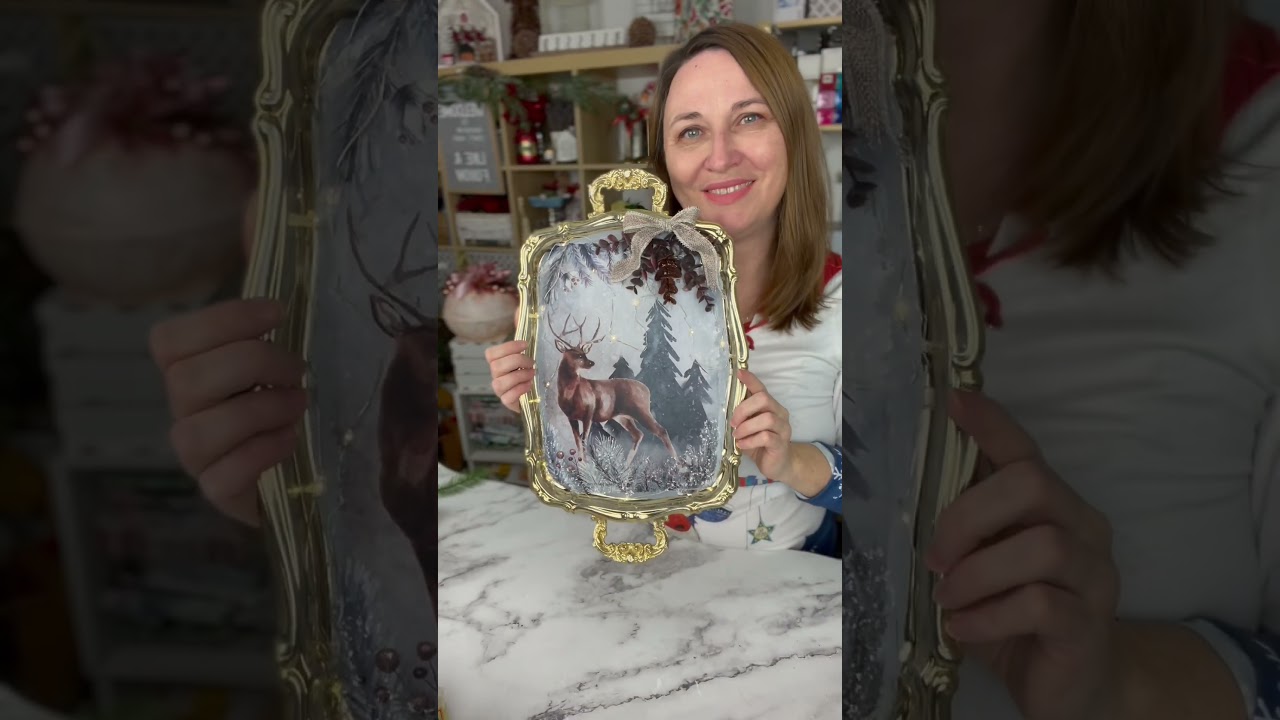 Thrift store tray makeover with pretty rice paper! #crafts #diy #thriftflip