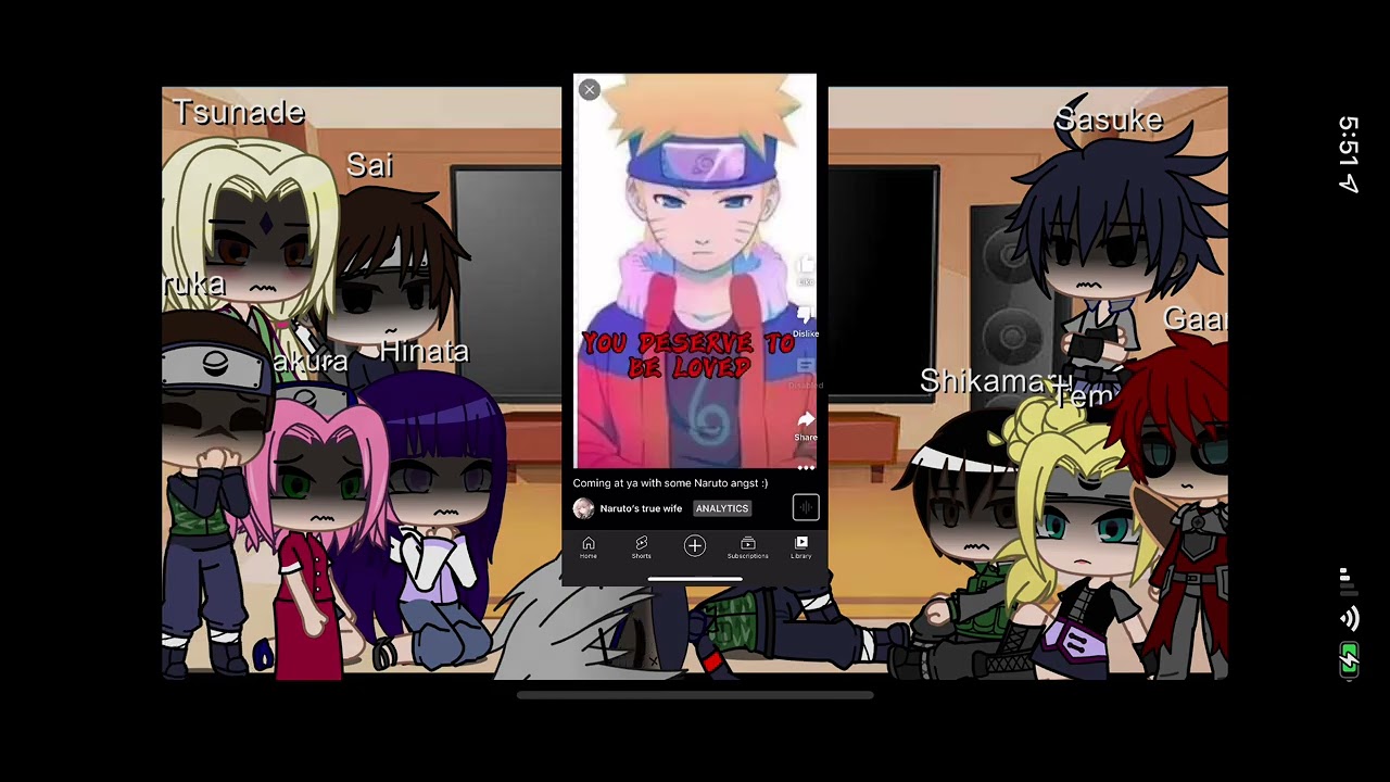 Naruto friends react to him + Sasunaru
