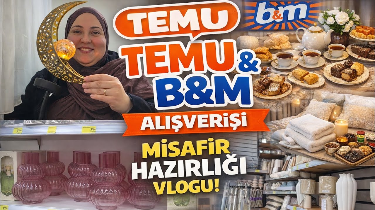 Temu Alışverişi 🛍️ | B&M Mağaza Gezisi | Misafir Hazırlığı Vlog ✨